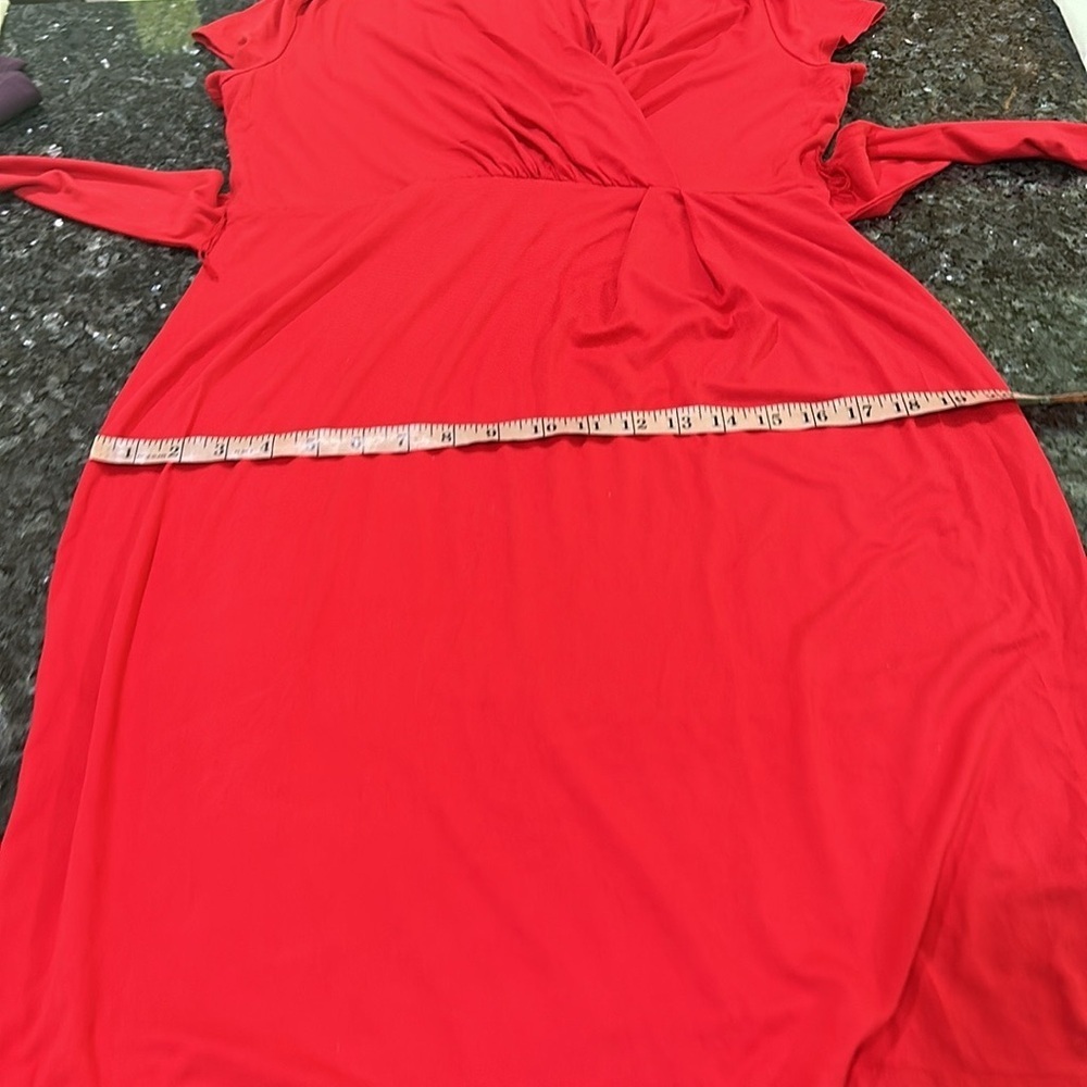 Adrianna Papell Red Midi Dress - Picture 2 of 12
